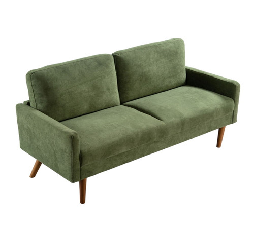 Sofa, European Style With Sleek Design, Modern & Vintage Flair, Upholstered 3 Seater Couch - Green
