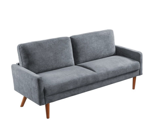 Sofa, European Style With Sleek Design, Modern & Vintage Flair, Upholstered 3 Seater Couch - Gray
