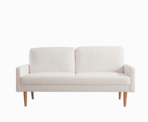 Sofa, European Style With Sleek Design, Modern & Vintage Flair, Upholstered 3 Seater Couch - Ivory