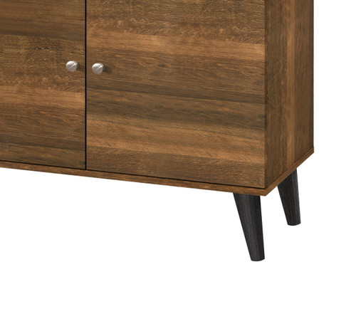 Amidon - TV Stand For TV's Up To 63", With 2 Storage Shelves & 1 Cabinet, Modern Entertainment Centre For TV In Living Room - Brown