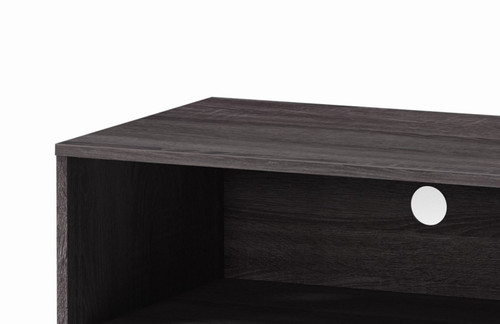 Amidon - TV Stand For Tvs Up To 63", With 2 Storage Shelves & 1 Cabinet, Modern Entertainment Centre For TV In Living Room - Dark Gray / White