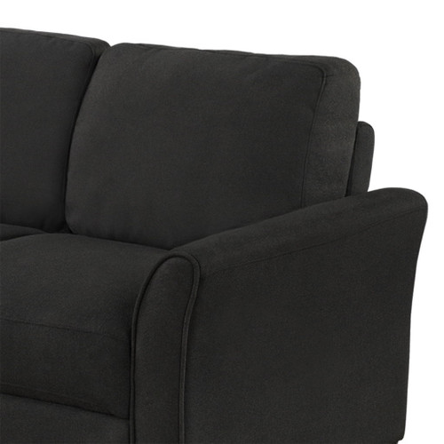 3 Seat Sofa Living Room Sofa - Black