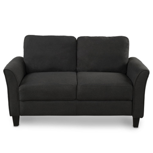 Living Room Furniture Armrest Single Chair And Loveseat Sofa - Black