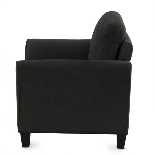 Living Room Furniture Armrest Single Sofa - Black