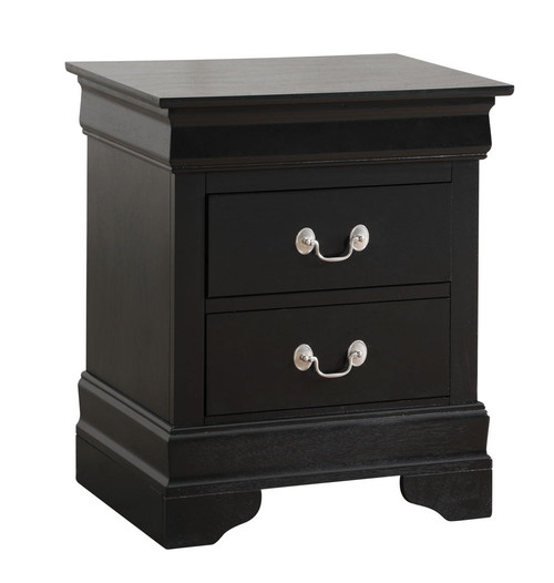 Louis Phillipe - Elegant Nightstand - Black