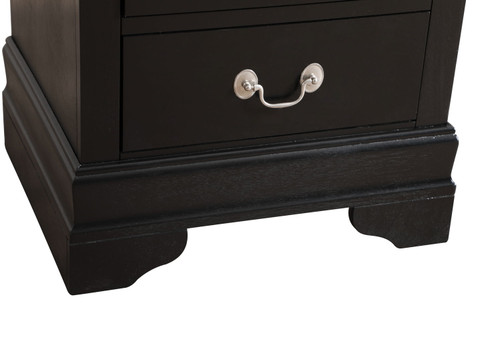 Louis Phillipe - Elegant Nightstand - Black