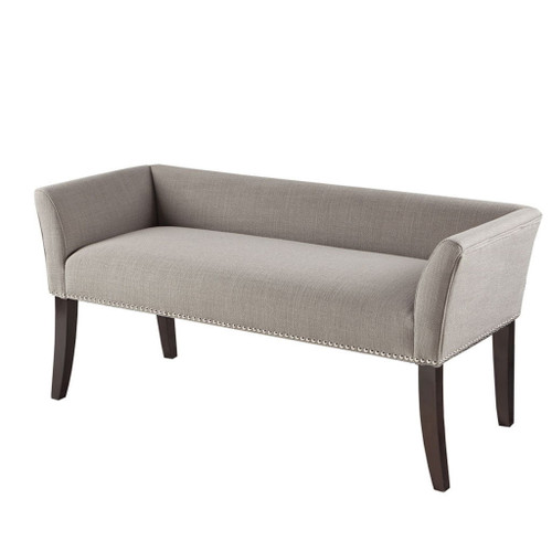 Modern Design The Bench Upholstered Solid Wood - Gray