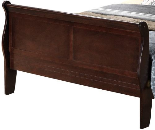 Queen Bed Panel Sleigh - Cappuccino