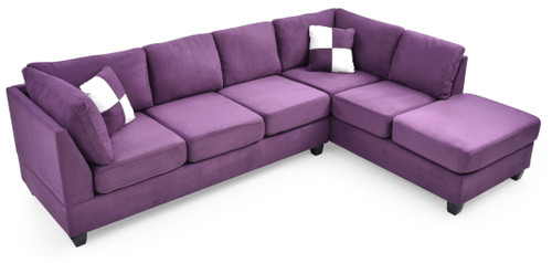 Malone - Sectional - Purple