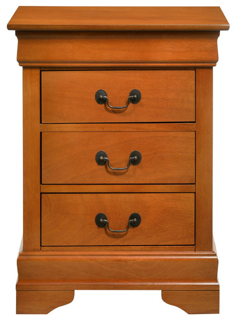 Louis Phillipe - 3 Drawer Nightstand - Oak