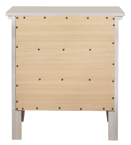 3 Drawer Nightstand - Silver Champagne