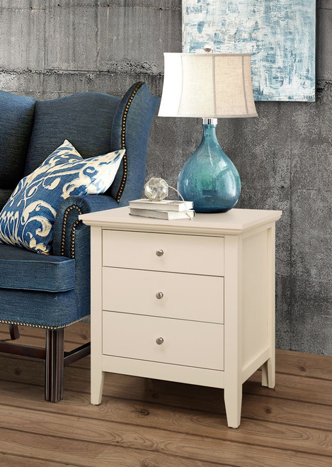 3 Drawer Nightstand - Beige