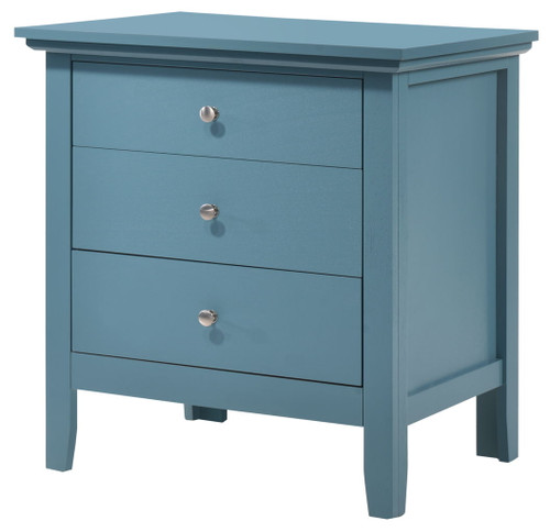 3 Drawer Nightstand - Teal