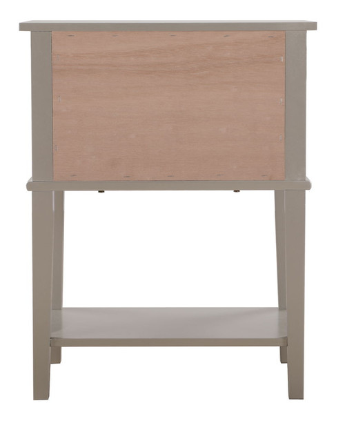 Vibrant Contemporary Nightstand - Silver Champagne