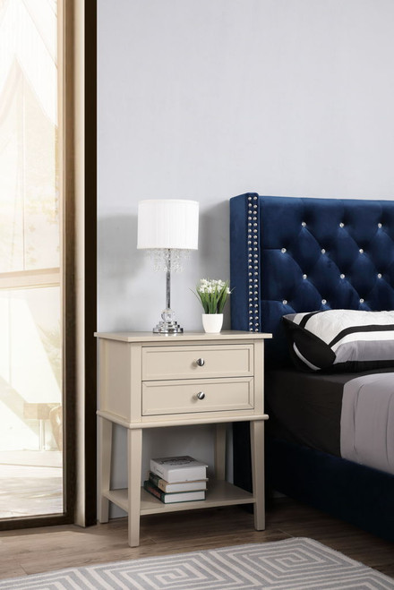 Newton - Stylish Contemporary Nightstand - Beige