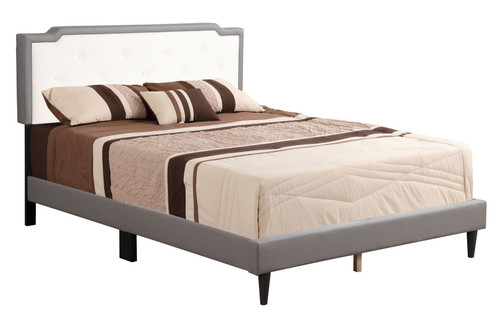 Deb - Queen Bed - Light Gray
