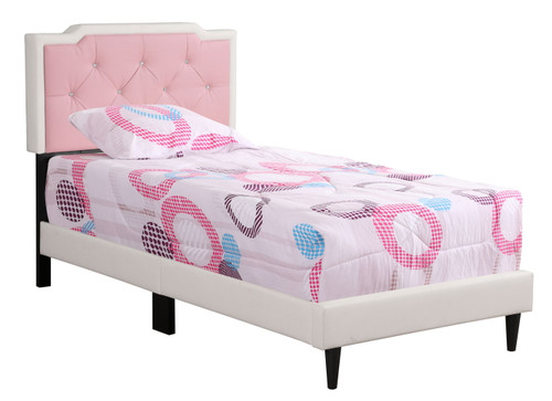 Deb - Twin Bed - White And Pink