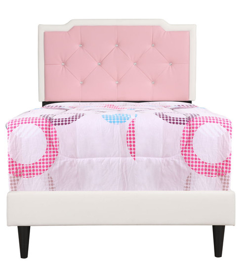 Deb - Twin Bed - White And Pink