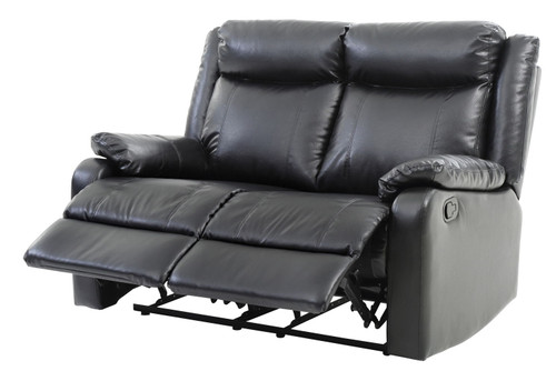 Sleek Contemporary Love Seat - Black