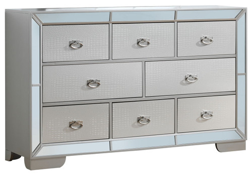 Stylish Storage Dresser - Silver Champagne