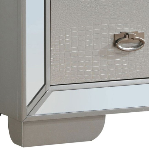 Stylish Storage Dresser - Silver Champagne