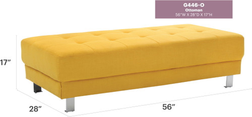 Contemporary Ottoman For Stylish Living - Yellow