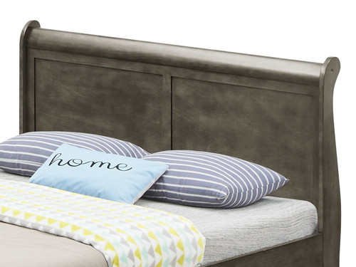 Full Elegant Trundle Bed With Timeless Charm - Gray