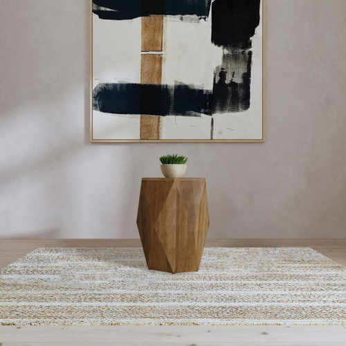 Zalika - Hexagonal Solid Mango Wood Table