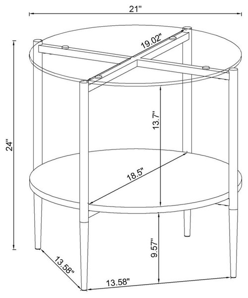 Cadee - Glass Top Table