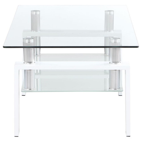 Dyer - 1-Shelf Rectangular Glass Top Table