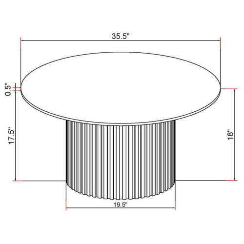 Rowena - Round Sintered Stone Table