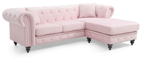 Nola - Sofa Chaise - Pink