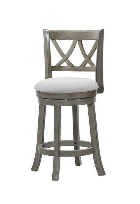 D01833 Antique Gray 24 inch Swivel Counter Stool AV-D01833-GC by Avalon
