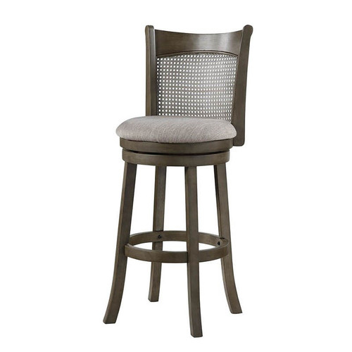 29 Inch Cane Back Swivel Barstool (Antique Gray) D01966-BS by Avalon
