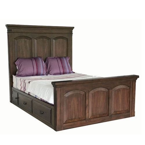 Aspen Village Storage Bed (Toasted Brown Mahogany) B06928-bed by Avalon