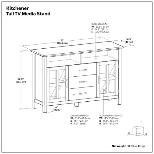 Kitchener - Handcrafted TV Media Stand