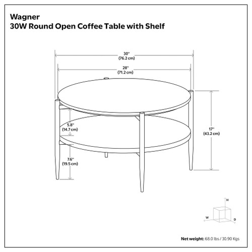 Wagner - Round Marble & Wood Table