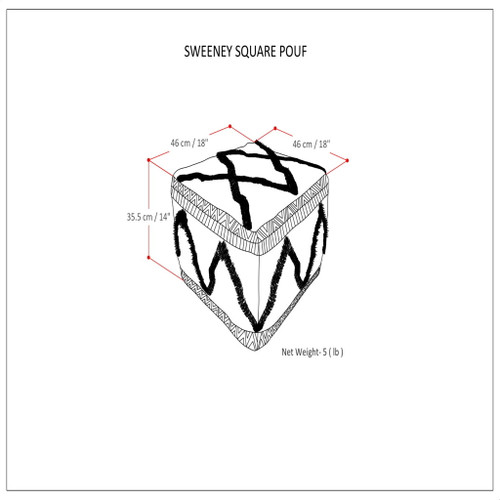 Sweeney - Upholstered Square Pouf