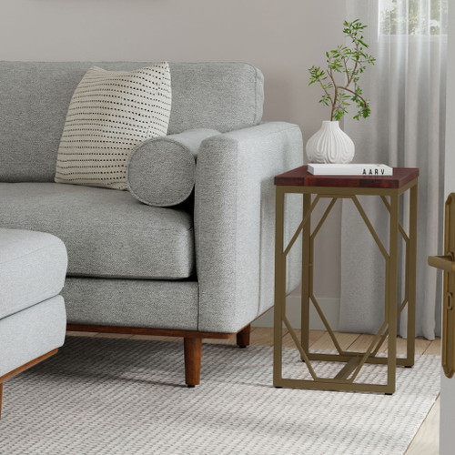 Selma - Handcrafted Metal And Wood Accent Table