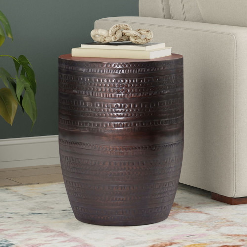 Johnsen - Handcrafted Large Metal Accent Table