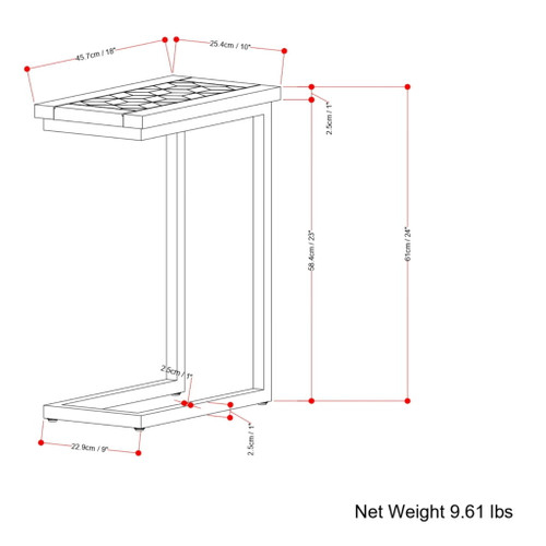 Skyler - C Side Handcrafted Table