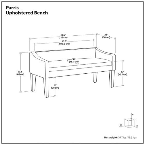 Parris - Contemporary Upholstered Bench