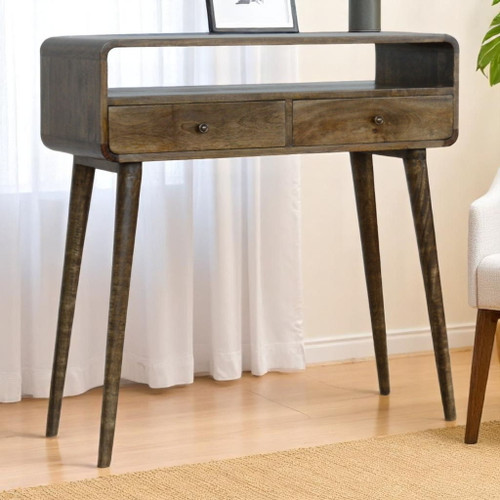 Solid Wood Curved Console Table
