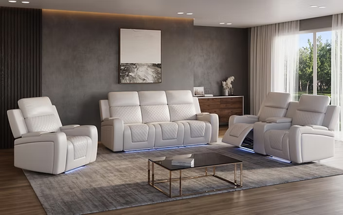 Bomer Living Room Set in Air Leather S1890 by New Era Innovations