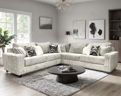 Oslo Contemporary Gray Sectional 9600 by Happy Homes
