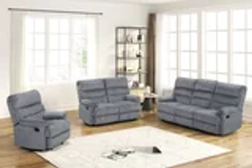 Albert Gray 3PC Reclining Set in Fabric Albert Gray 3PC Reclining Set in Fabric