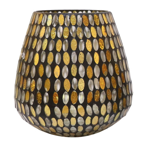 Glass Votive Holder 7" - Copper