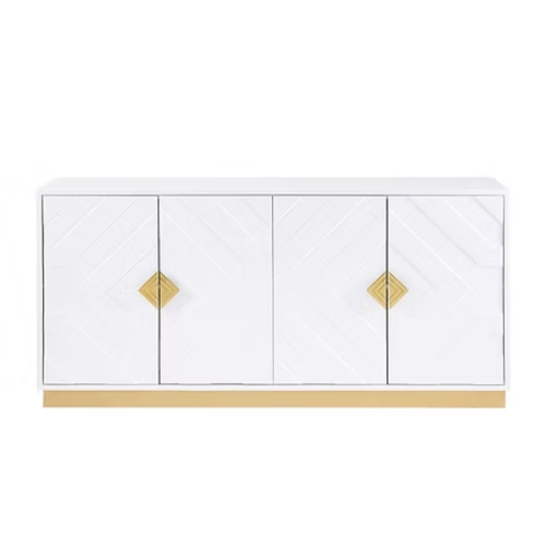 Paros White Console Table with Mirror