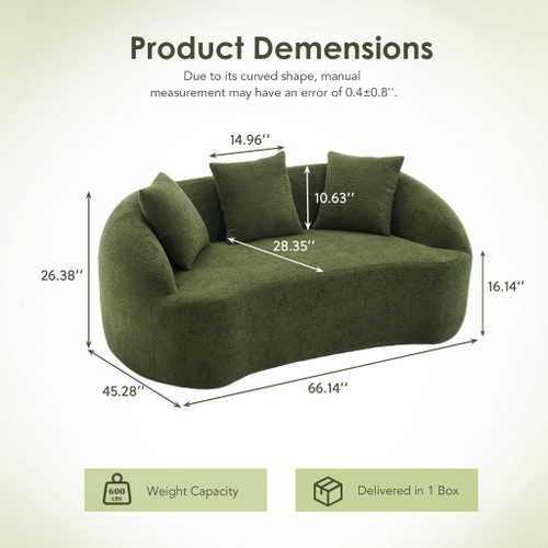 Loveseat Sofa, Compact Design For Small Spaces