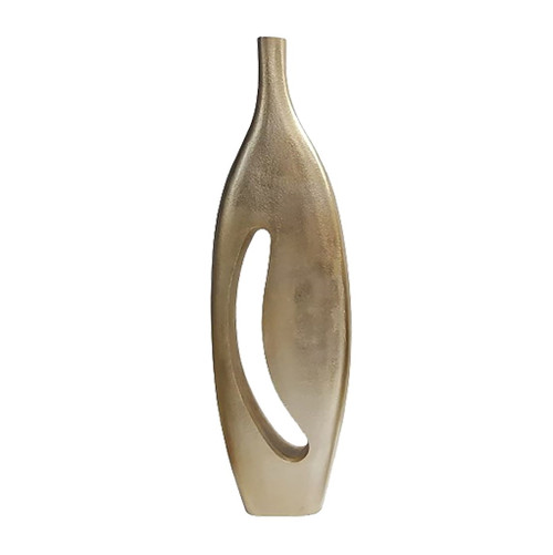 28" Carron Metal Vase - Gold